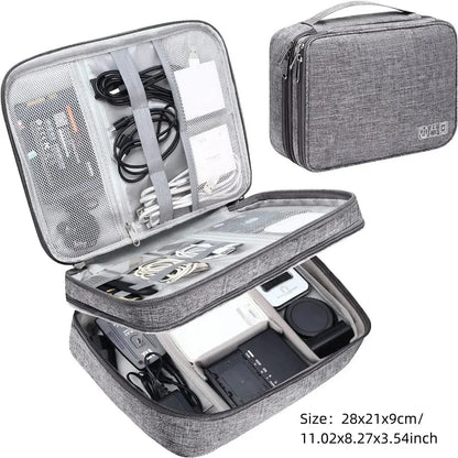 Travel Multi-Function Cable Winder Charger Organizing Bag Miscellaneous Items Storage Box