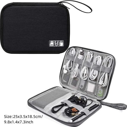 Travel Multi-Function Cable Winder Charger Organizing Bag Miscellaneous Items Storage Box