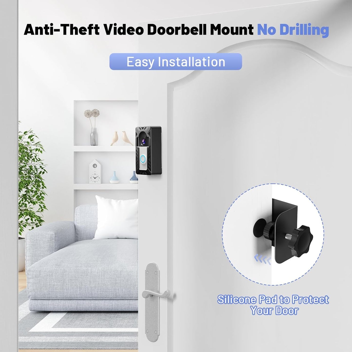 Ring Doorbell Mount, Anti-Theft Video Doorbell Mount for Ring/Blink Camera Doorb