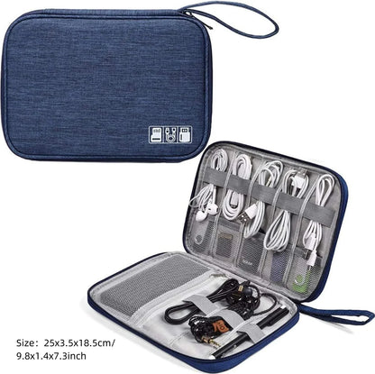 Travel Multi-Function Cable Winder Charger Organizing Bag Miscellaneous Items Storage Box