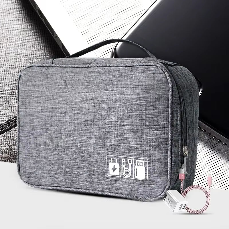 Travel Multi-Function Cable Winder Charger Organizing Bag Miscellaneous Items Storage Box