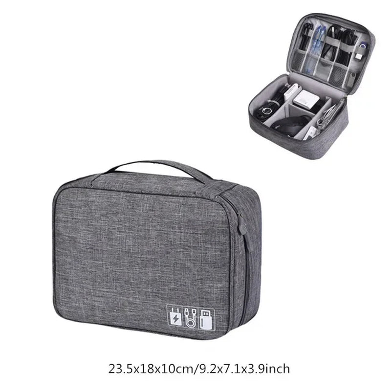 Travel Multi-Function Cable Winder Charger Organizing Bag Miscellaneous Items Storage Box