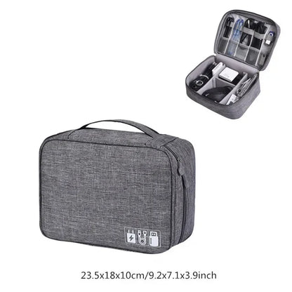 Travel Multi-Function Cable Winder Charger Organizing Bag Miscellaneous Items Storage Box